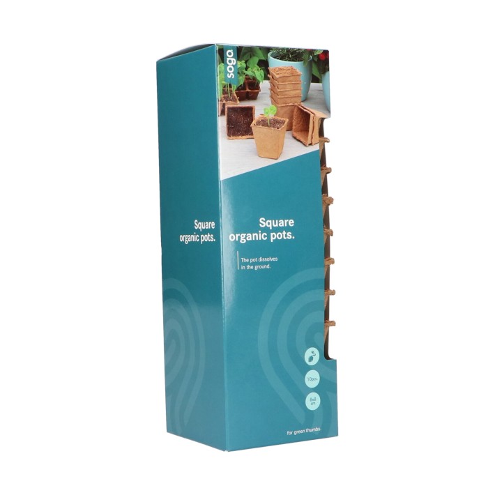 SOGO Biodegradable pots square 8cm 10pcs
