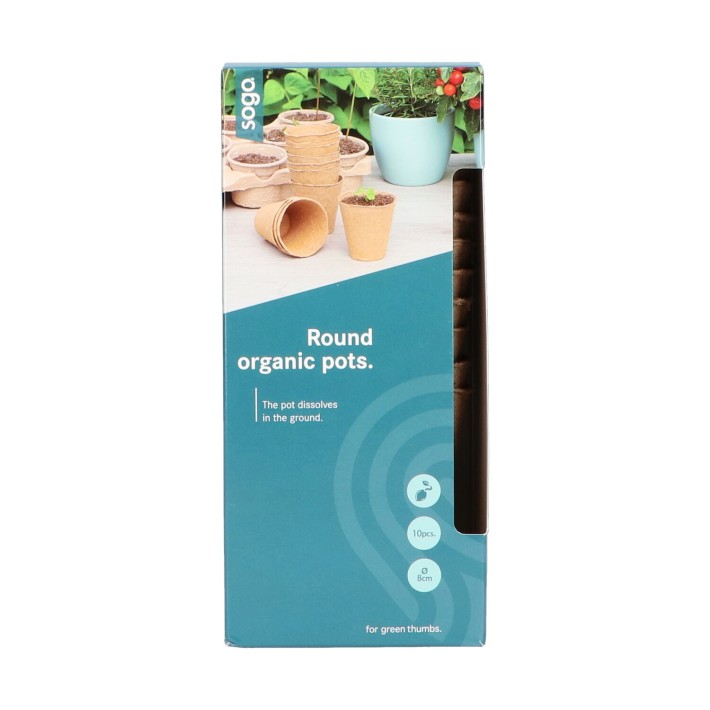 SOGO Biodegradable pots 8cm round 10pcs