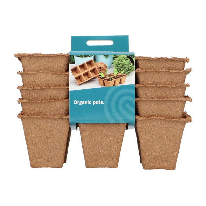 SOGO Biodegradable pots 6x6cm 5 strips à 6pc