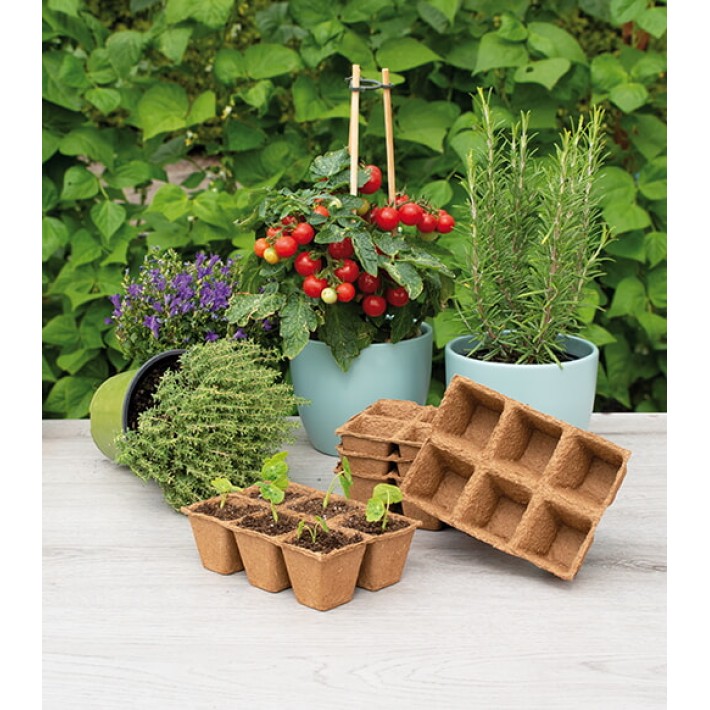 SOGO Biodegradable pots 6x6cm 5 strips à 6pc