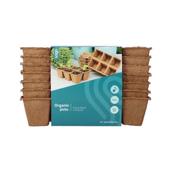 SOGO Biodegradable pots 6x6cm 14 strips à 6st.