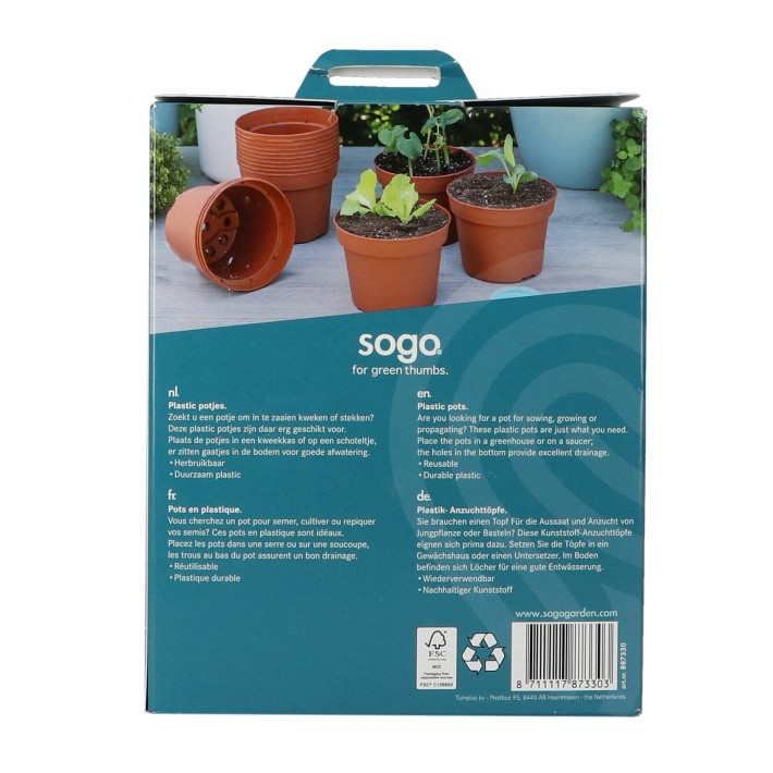 SOGO Plastic Plant Pot 13cm 12pcs.