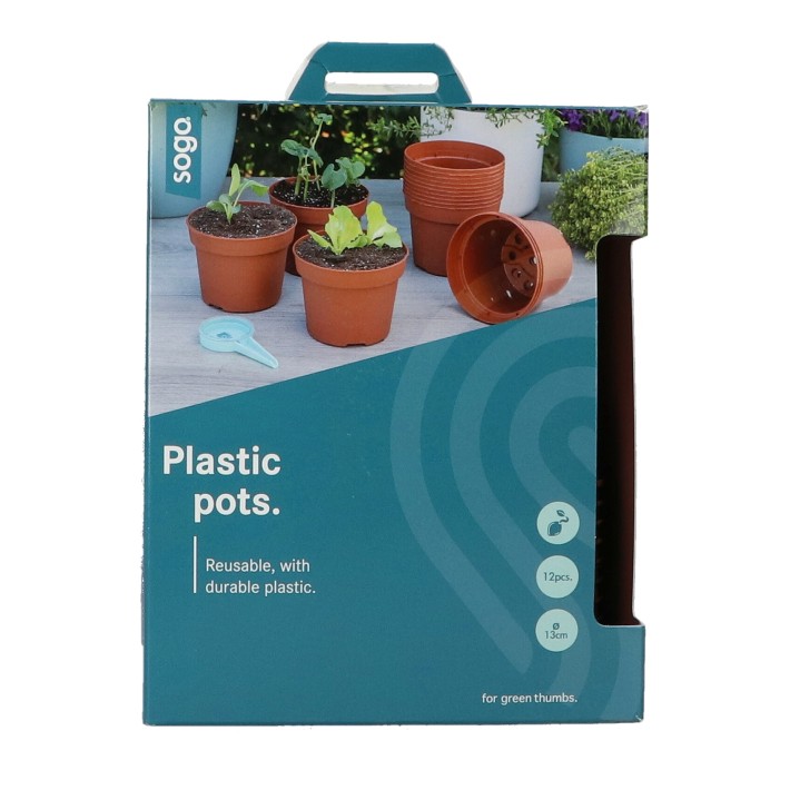 SOGO Plastic Plant Pot 13cm 12pcs.