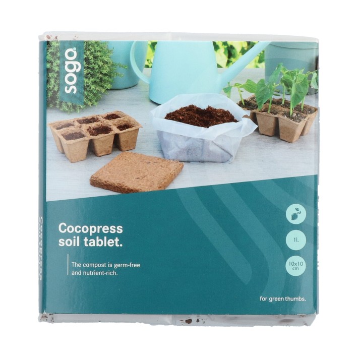 SOGO Compressed soil tablet 1L, 10x10cm
