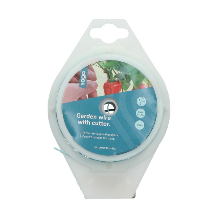 SOGO Garden wire, blue, with cutter, 100m
