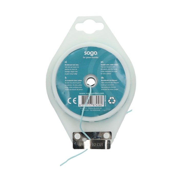SOGO Garden wire, blue, with cutter, 100m