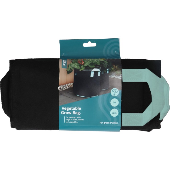 SOGO Vegetable grow bag, 24 L, set 3pcs.