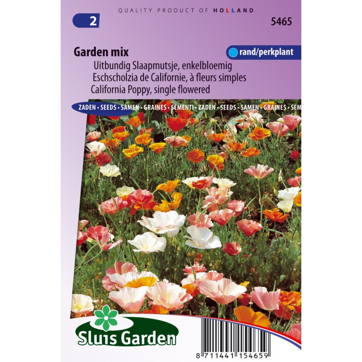 California Poppy single Garden mix