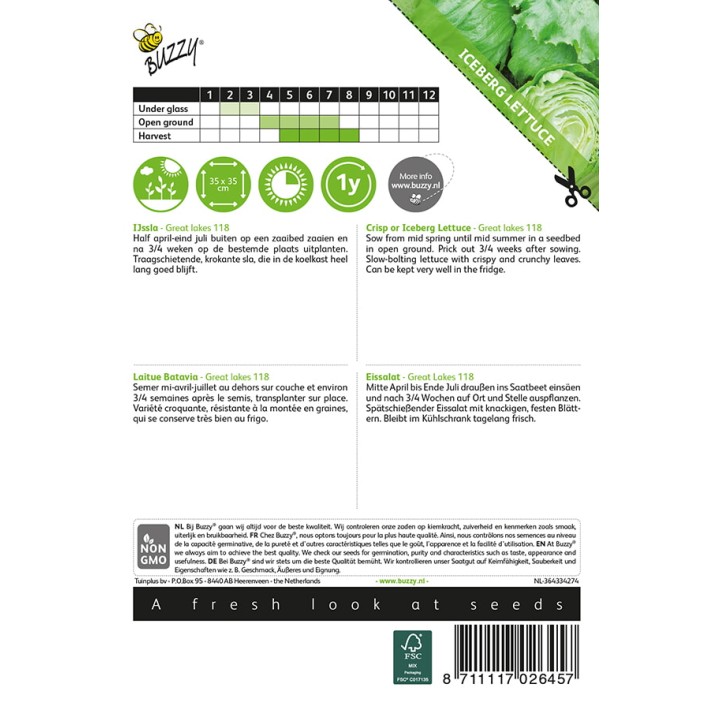 Buzzy® Ice Lettuce Great lakes 118