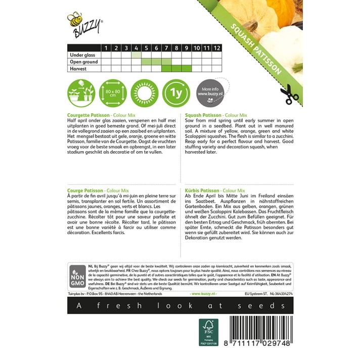 Buzzy® Squash Patisson Colour mix