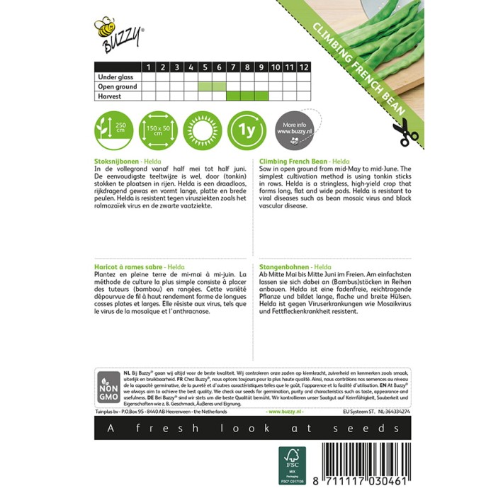 Buzzy® Climbing French Bean Helda