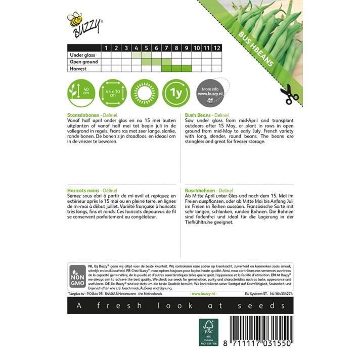 Buzzy® Bushbeans Blackseeded Delinel