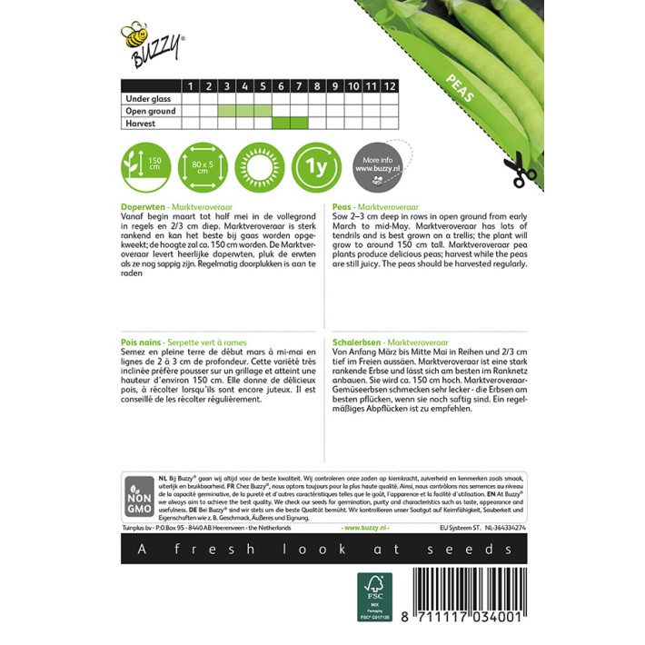 Buzzy® Peas Marktveroveraar