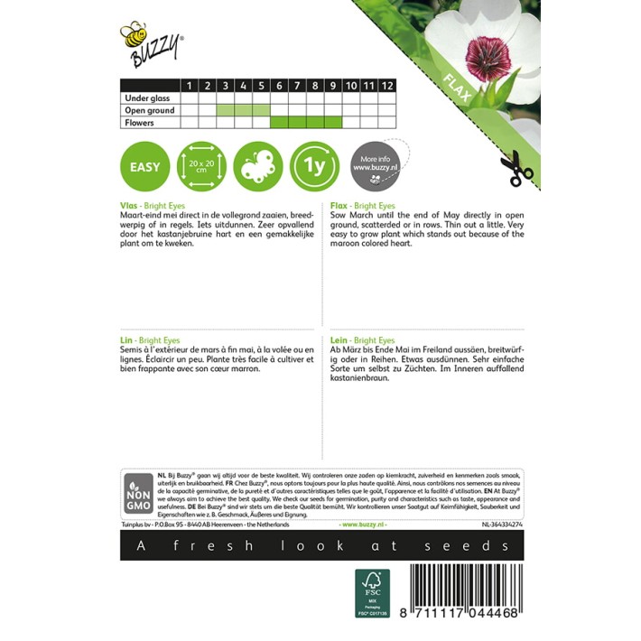 Linum, Vlas Bright Eyes