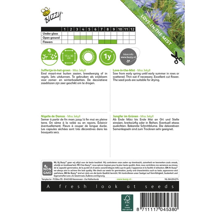 Buzzy® Love-in-a-Mist Miss Jekyll, blue