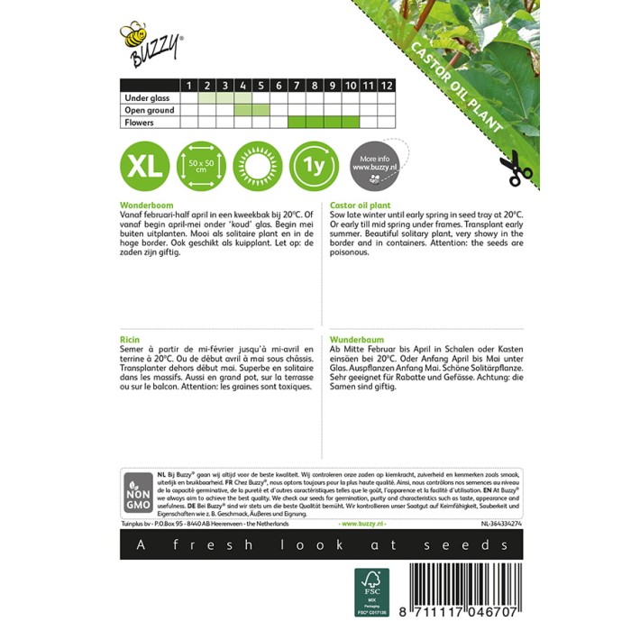 Ricinus, Wonderboom gemengd