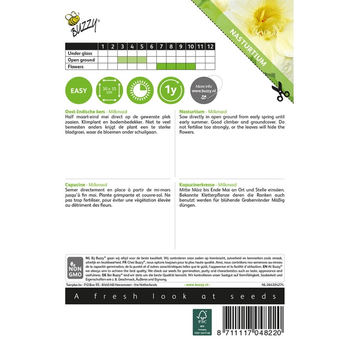 Buzzy® Nasturtium Milkmaid