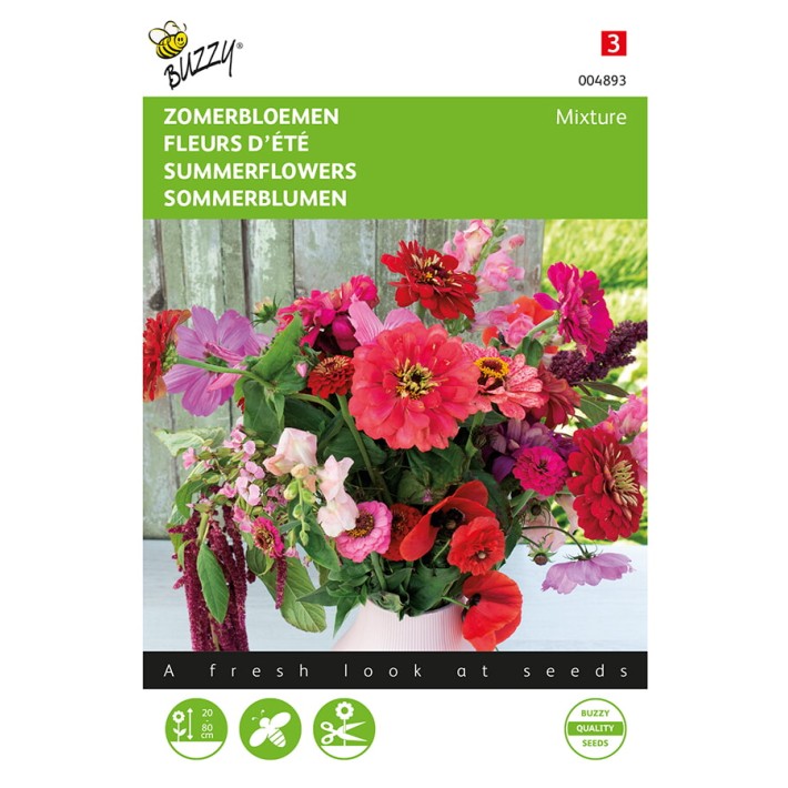 Zomerbloemen Roze en rood mengsel