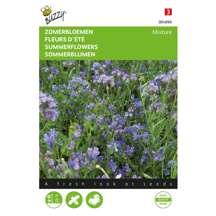 Zomerbloemen Blauwe Tinten mengsel