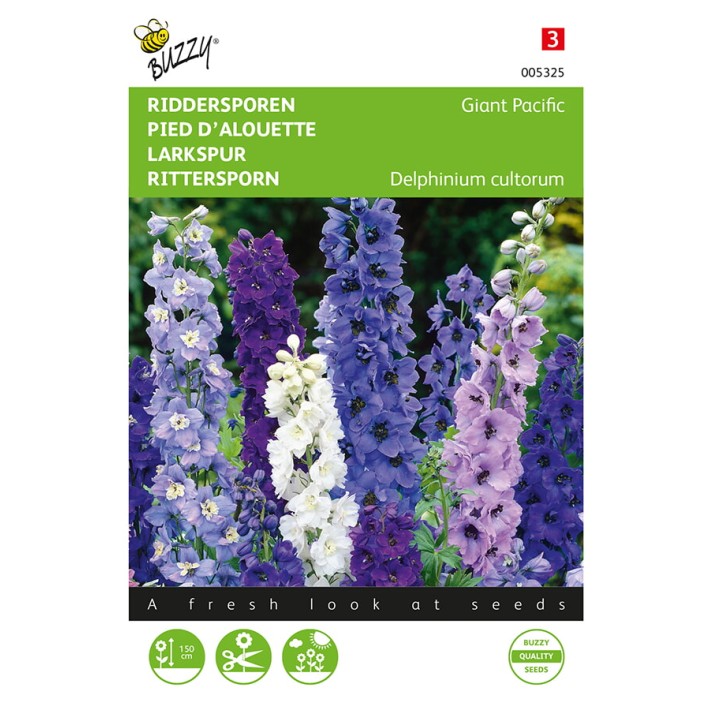 Buzzy® Larkspur Giant Pacific, mixed