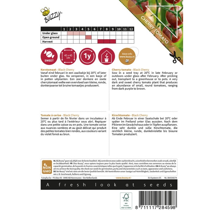 Buzzy® Pomodori, Cherry tomato Black Cherry