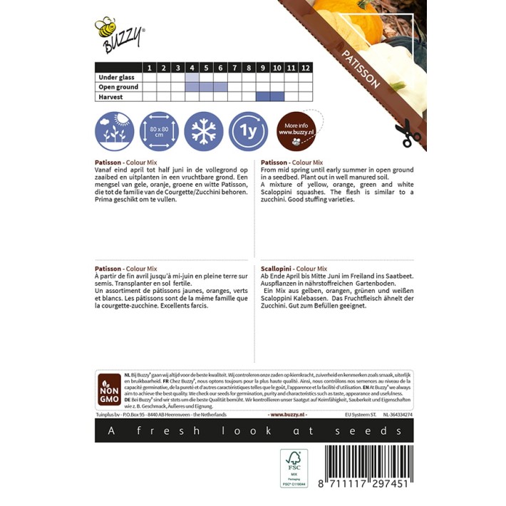 Buzzy® Ornamental Patisson Colour Mix