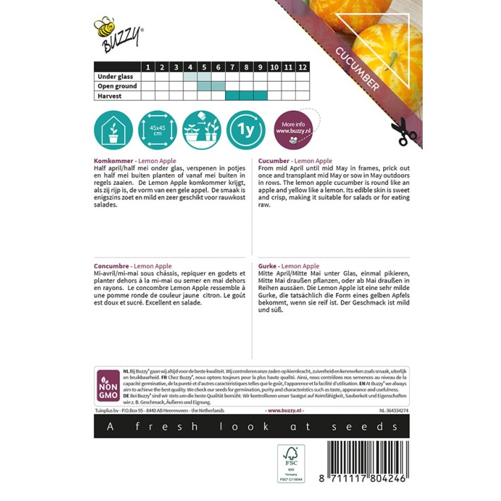 Buzzy® Xotica Concombre Lemon Apple