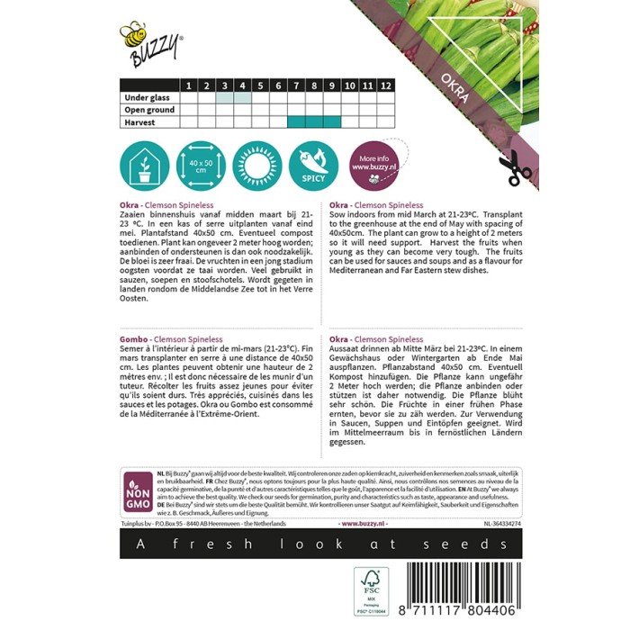 Buzzy® Xotica Gombo Clemson Spineless