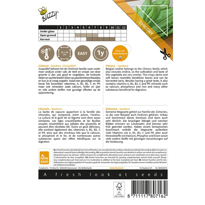 Buzzy® Animal Favorites Chicory Spadona