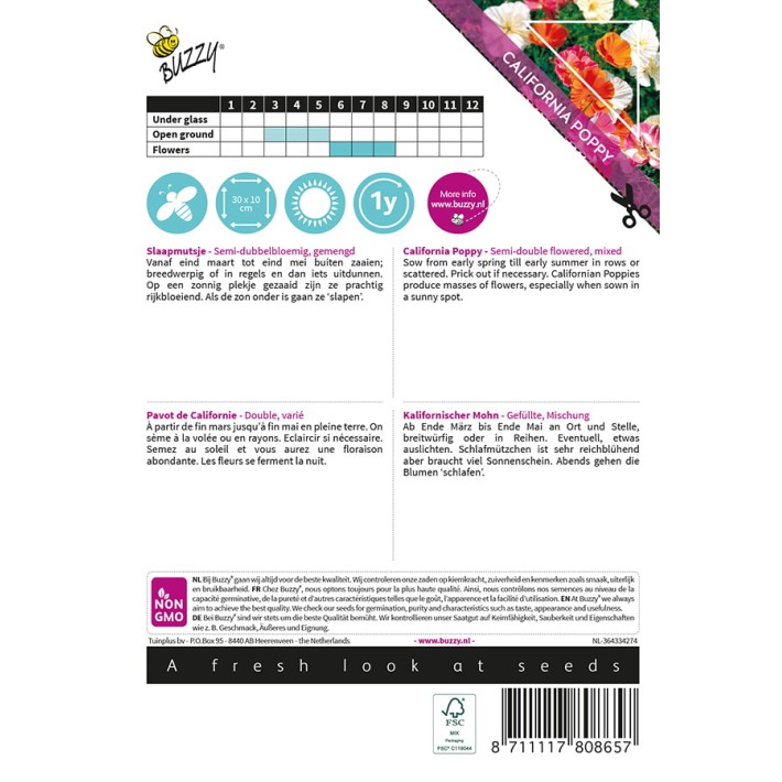 Buzzy® Poppy Flowers, Pavot de Californie