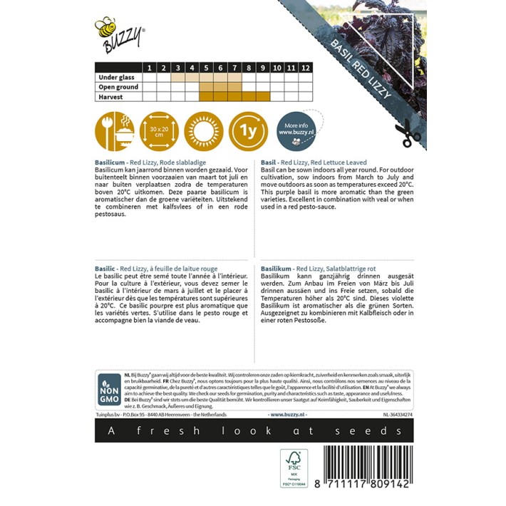 Buzzy® Basil Red Lizzy