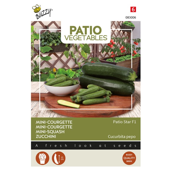 Buzzy® Patio Veggies, Mini-Squash Patio Star F1