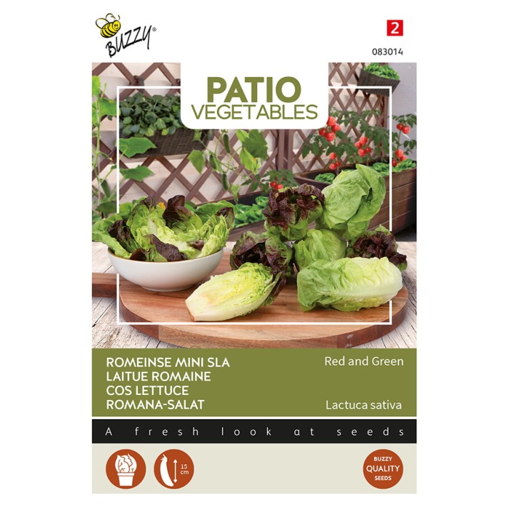 Buzzy® Patio Veggies, Cos Lettuce Red and green