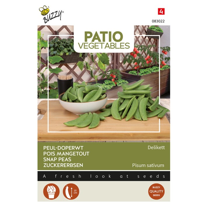 Buzzy® Patio Veggies, Snap Peas Delikett