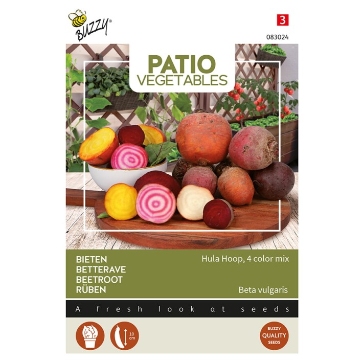 Buzzy® Patio Veggies, Betterave Hula Hoop, mélange de 4