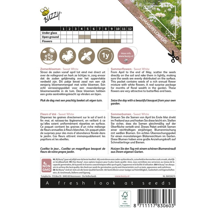 Buzzy® Colourful Bouquets, Sweet White