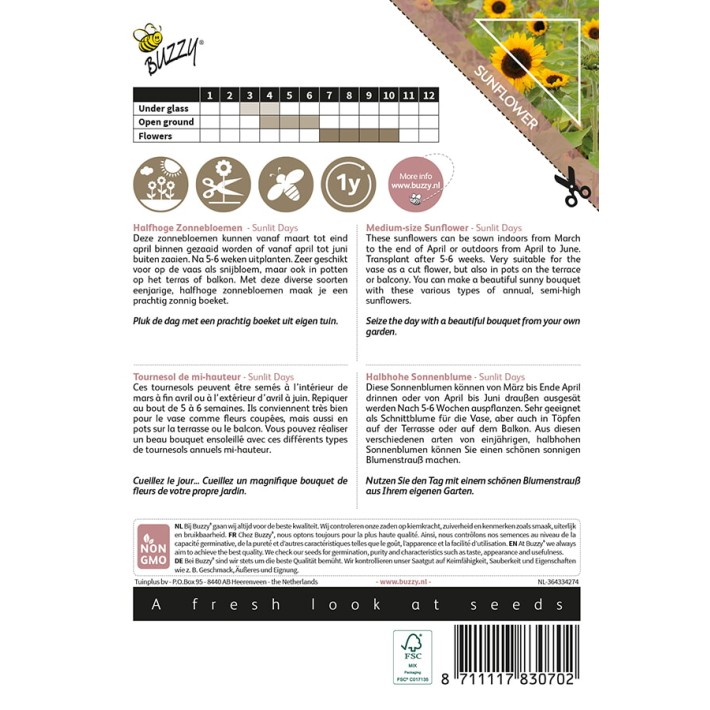 Buzzy® Colourful Bouquets, Sunlit Days, Tournesol