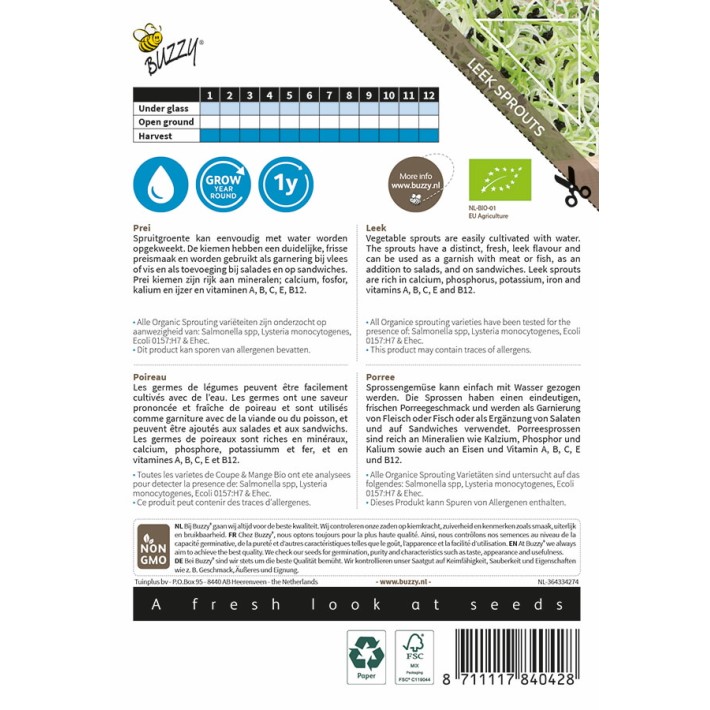 Buzzy® Organic Sprouting Leek (BIO)