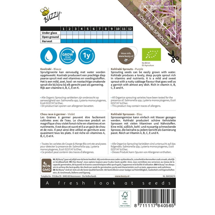 Buzzy® Organic Sprouting Chou rave violet (BIO)