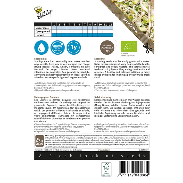 Buzzy® Organic Sprouting de Salad (BIO)