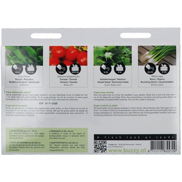 Buzzy® Tapis de Graines Salat