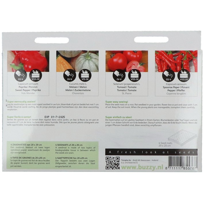 Buzzy® Tapis de Graines légumes fruits