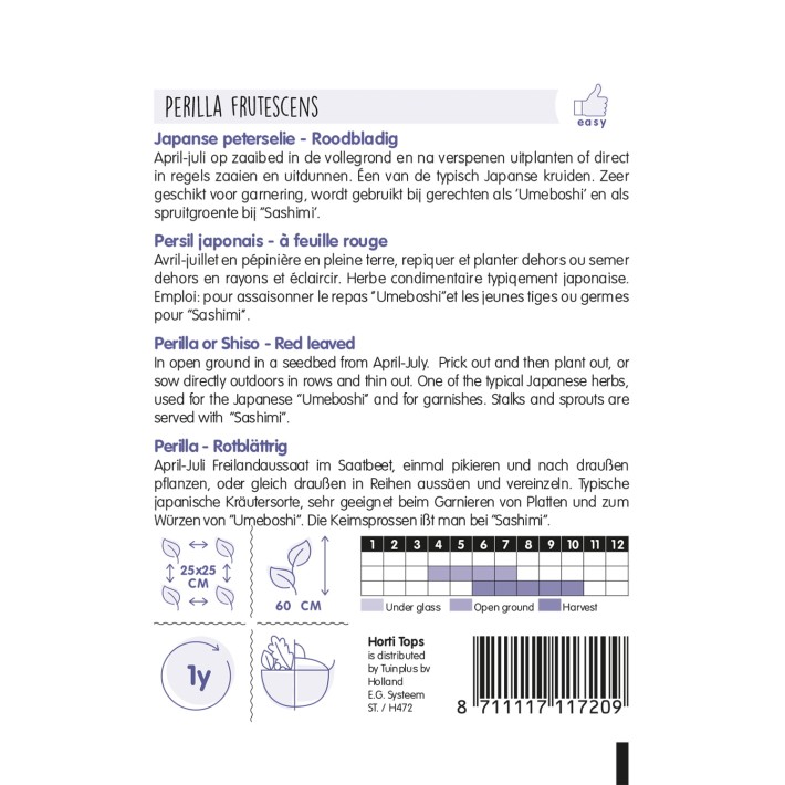 Horti Tops® Perilla or Shiso - Purple leaved