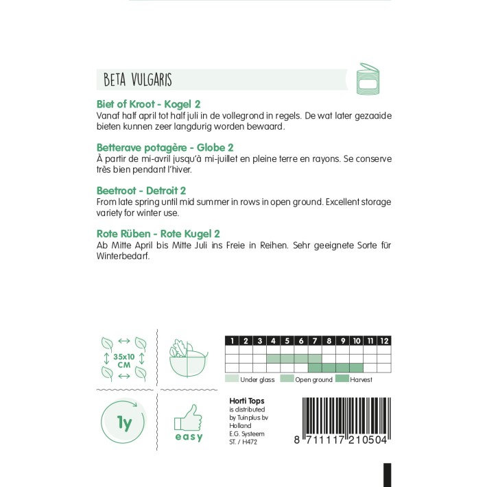 Horti Tops® Betteraves potagères Globe 2
