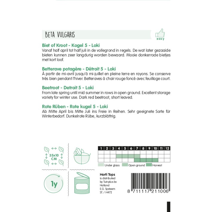 Horti Tops® Beetroot Detroit 5, Loki