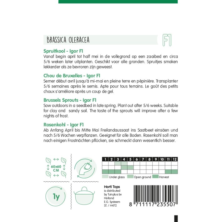 Horti Tops® Brussels Sprouts Igor F1 Hybrid