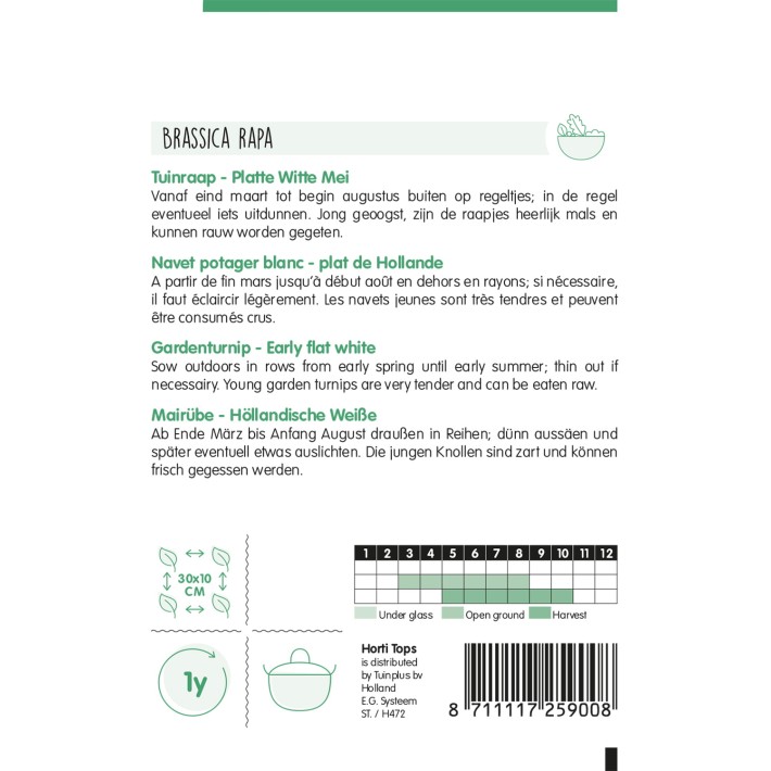 Horti Tops® Gardenturnip Early flat white