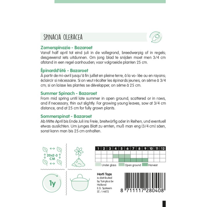 Horti Tops® Epinard d’été Bazaroet