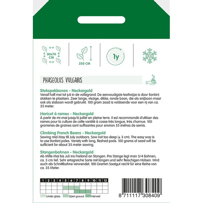 Climbing French Beans Neckargold, 100g