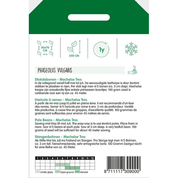 Haricot à rames Princ. Perle de Malines, 100g